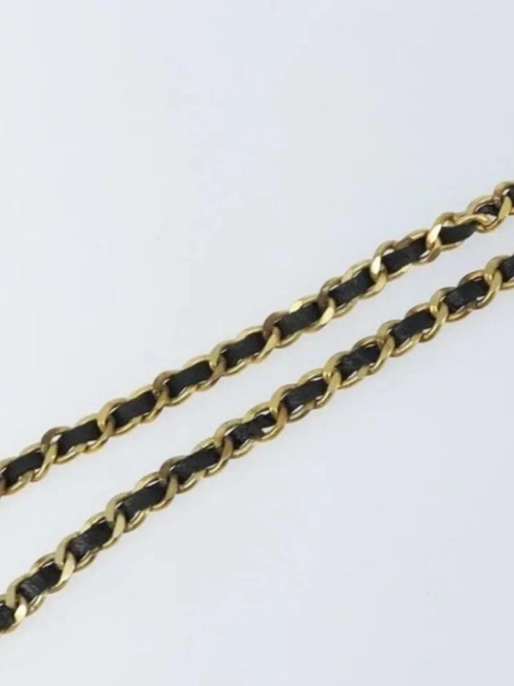 CHANEL Chain Belt metal Gold CC Auth bs32091